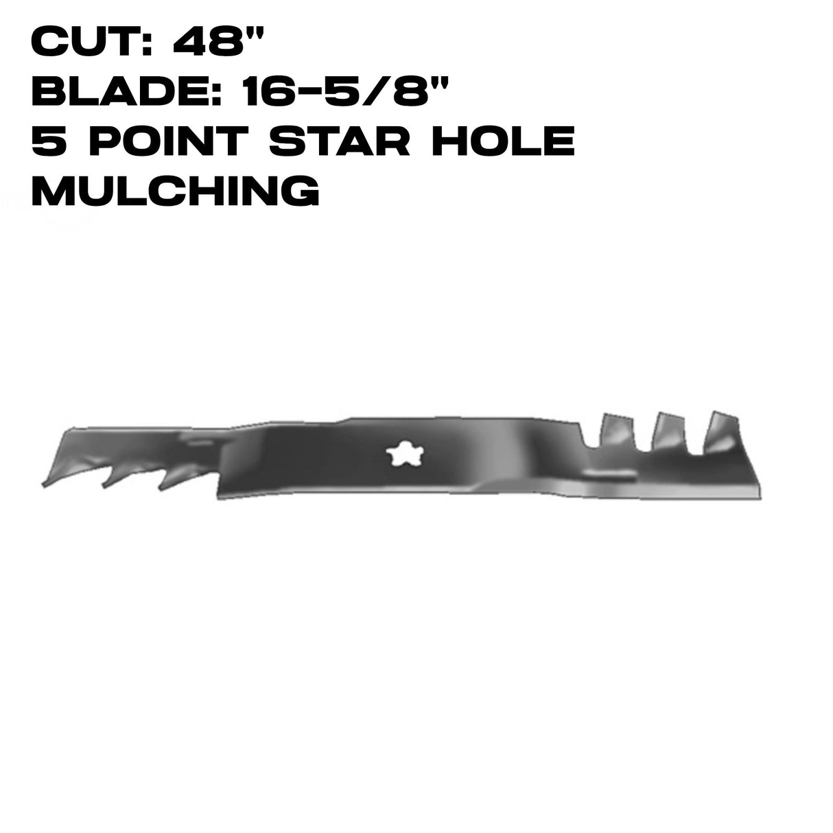 Rotary Copperhead 16-5/8" X 5 Point Star | Mulching  | 48" Deck | AYP / HUSQVARNA | 12475
