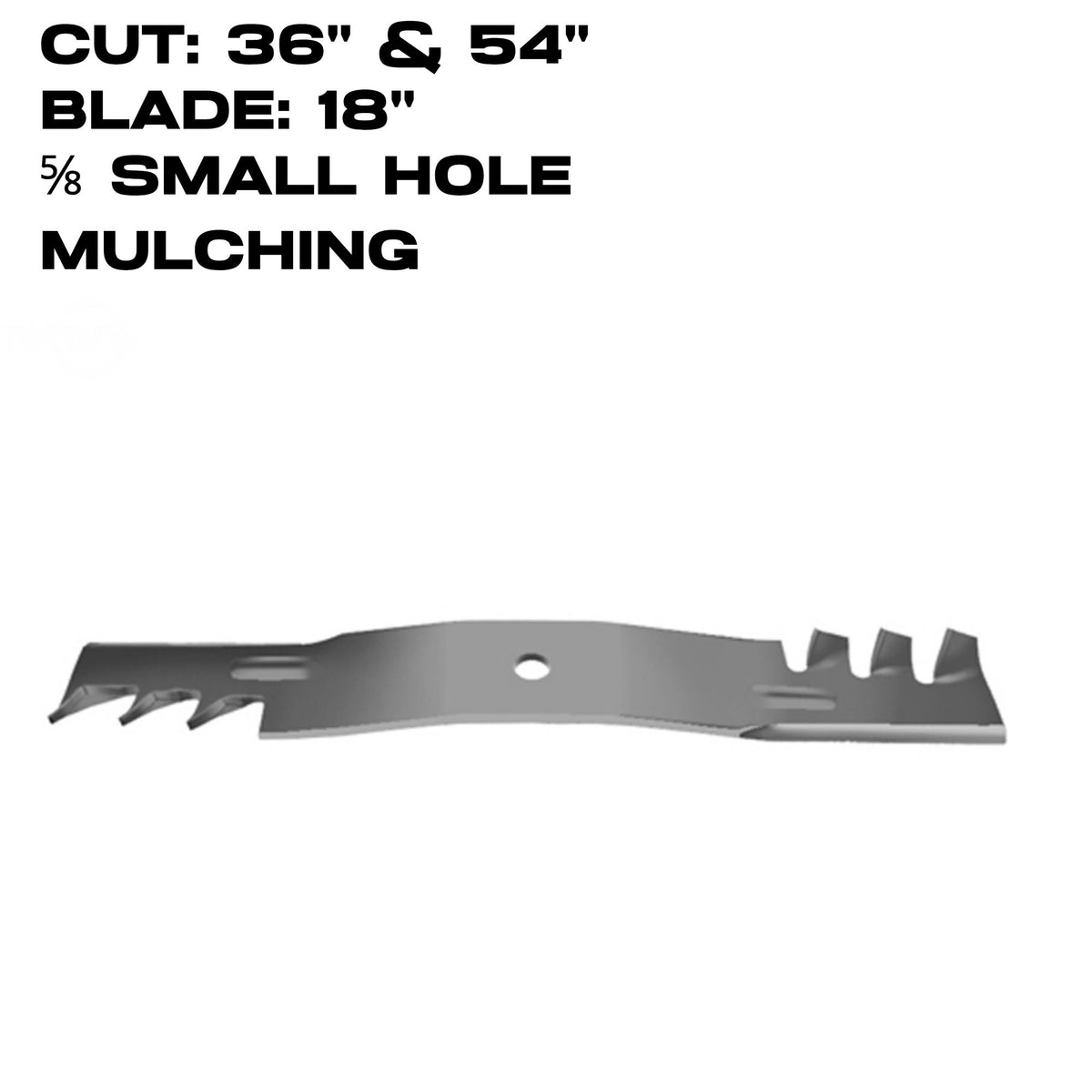 Rotary Copperhead Blade | 18" X 5/8" | Mulching | Bobcat / Scag / Hustler | 54" Deck | 13016