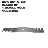 Rotary Copperhead Blade | 18" X 5/8" | Mulching | Bobcat / Scag / Hustler | 54" Deck | 13016