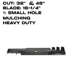Rotary Copperhead Blade | 16-1/4" X 5/8" | Mulching | Ferris | 32" & 48" Deck | 13814