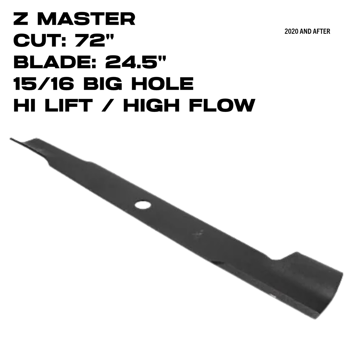 Toro Hi-Flow Blade | 24.5" | 15/16 Hole | Z Master | 72" Deck | 140-1238