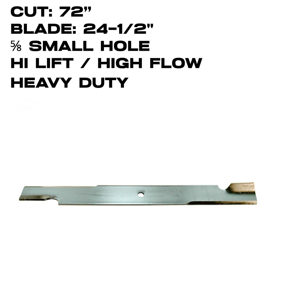 Rotary Blade | 24-1/2" X 5/8" |  Heavy Duty | Hi-Flow | Scag | 72" Deck | 15004