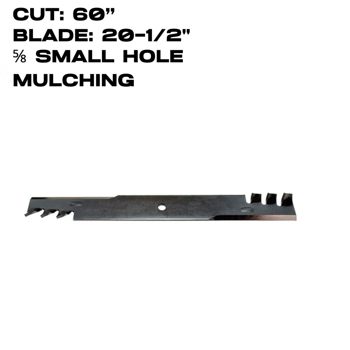 Rotary Copperhead Blade | 20-1/2" X 5/8" | Mulching | Dixie Chopper / Gravely / Hustler | 60" Deck | 15009