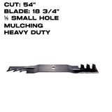 Rotary Copperhead Blade | 18 3/4" X 5/8" | Mulching | Bad Boy / Toro (Titan) | 54" Deck | 16236