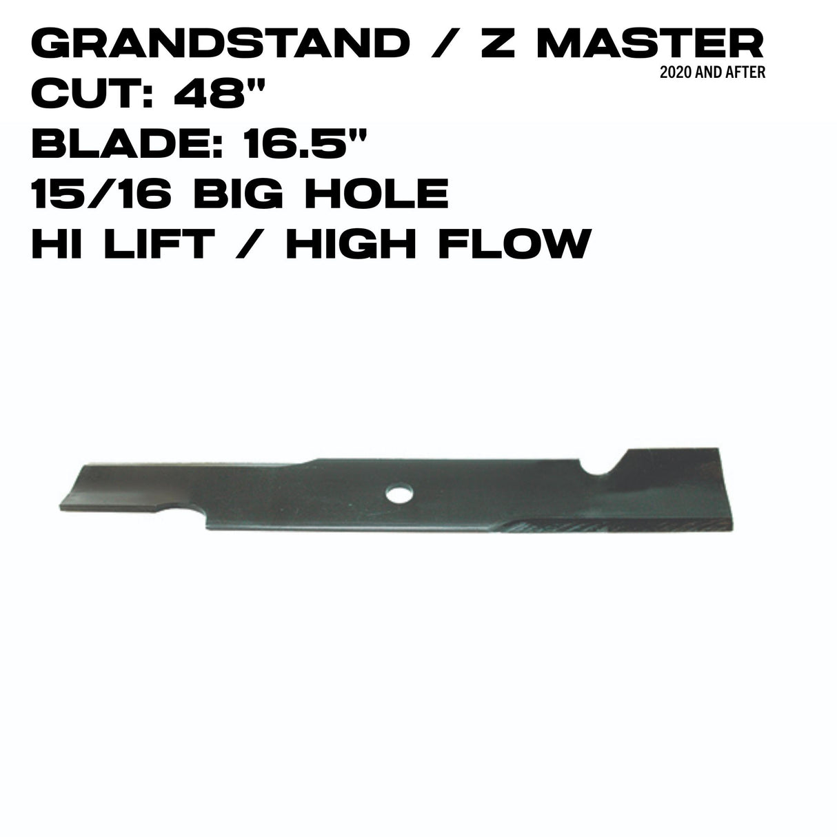 Rotary Hi-Flow Blade | 16.5" | For Grandstand / Z-Master | 48" Deck | 16716