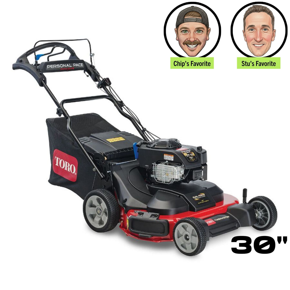 Toro TimeMaster | 30" Deck | Personal Pace | Spin-Stop | 223cc Briggs and Stratton | Gas Powered Push Lawn Mower | 21219