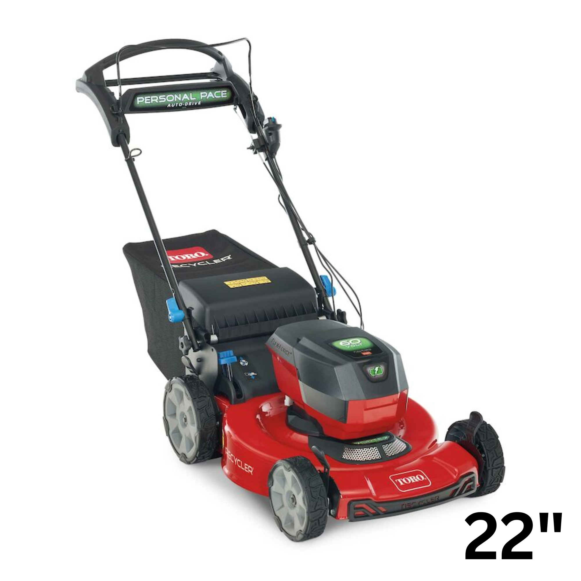 Toro 60V MAX Electric Battery SMARTSTOW Personal Pace High Wheel Mower | 22 in. Deck |  21466