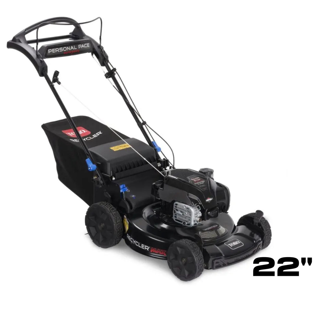 Toro Recycler Max | 22" Deck |Personal Pace | SmartStow | 163cc Briggs and Stratton | Gas Powered Push Lawn Mower | 21485