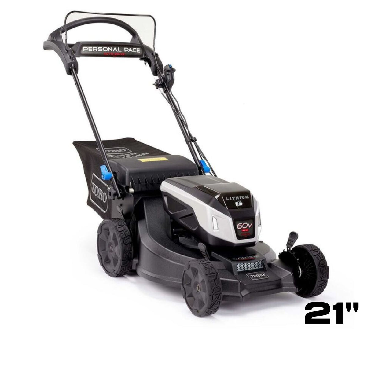 Toro 60V Max Super Recycler | 21" Deck | Personal Pace | SmartStow | Battery Powered Push  Lawn Mower | | 21568