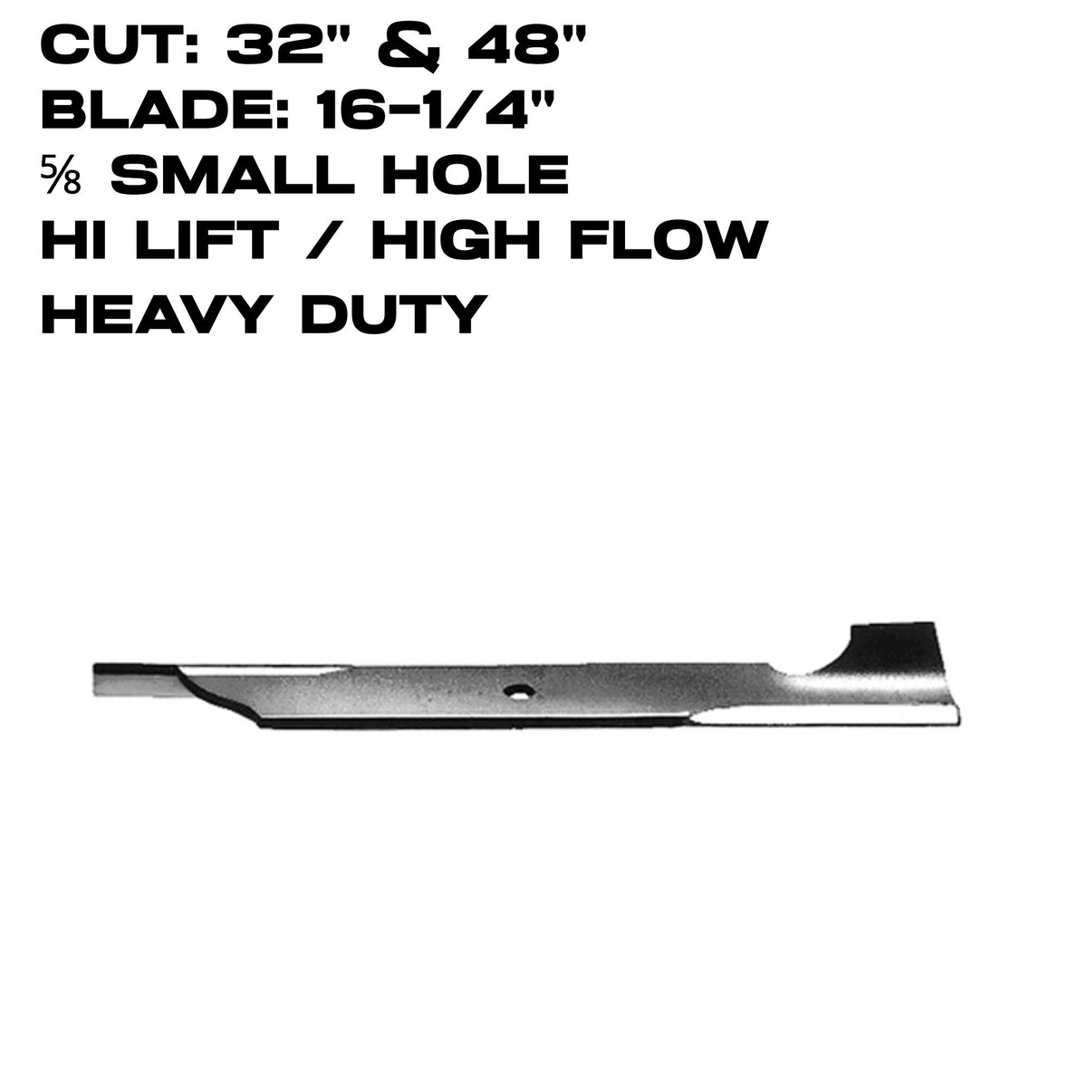 Rotary Blade | 16-1/4" X 5/8" | HD | Bobcat / Bad Boy / Ferris | 32" & 48" Deck | 2172