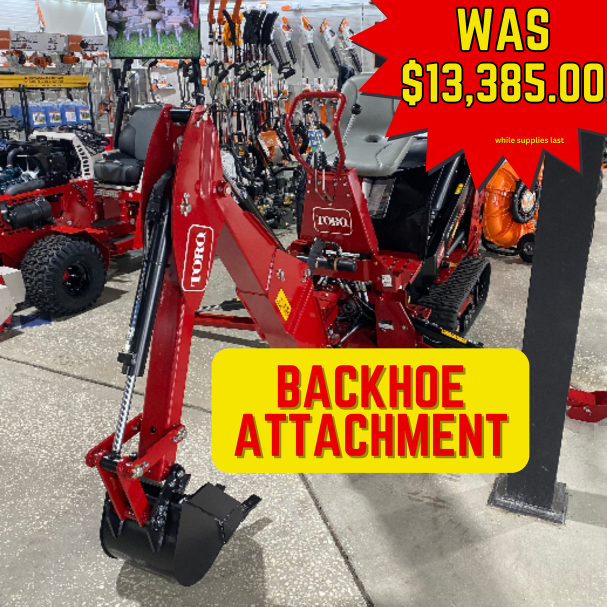 Toro Backhoe Attachment | 23163 | Main Street Mower | Winter Garden | Clermont | Ocala