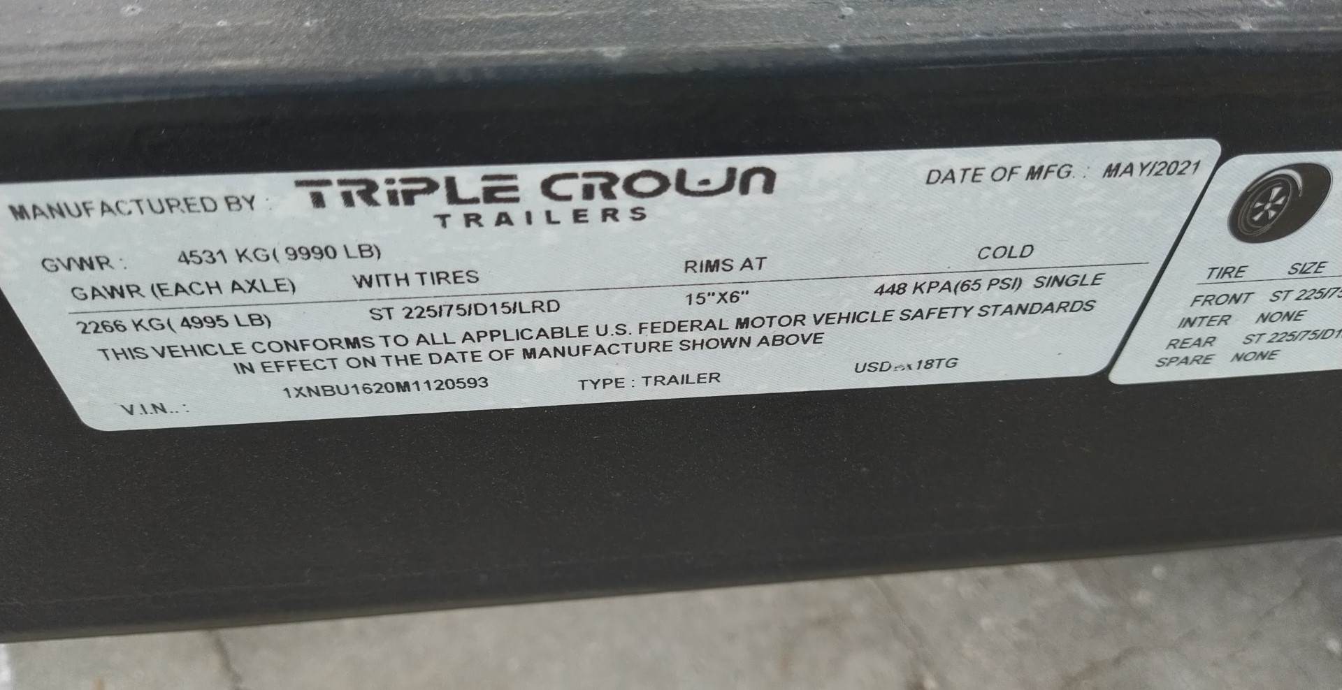 7X18 Triple Crown Four Foot Mesh Sides Black Super Duty Utility Trailer (USD7X18TG4')