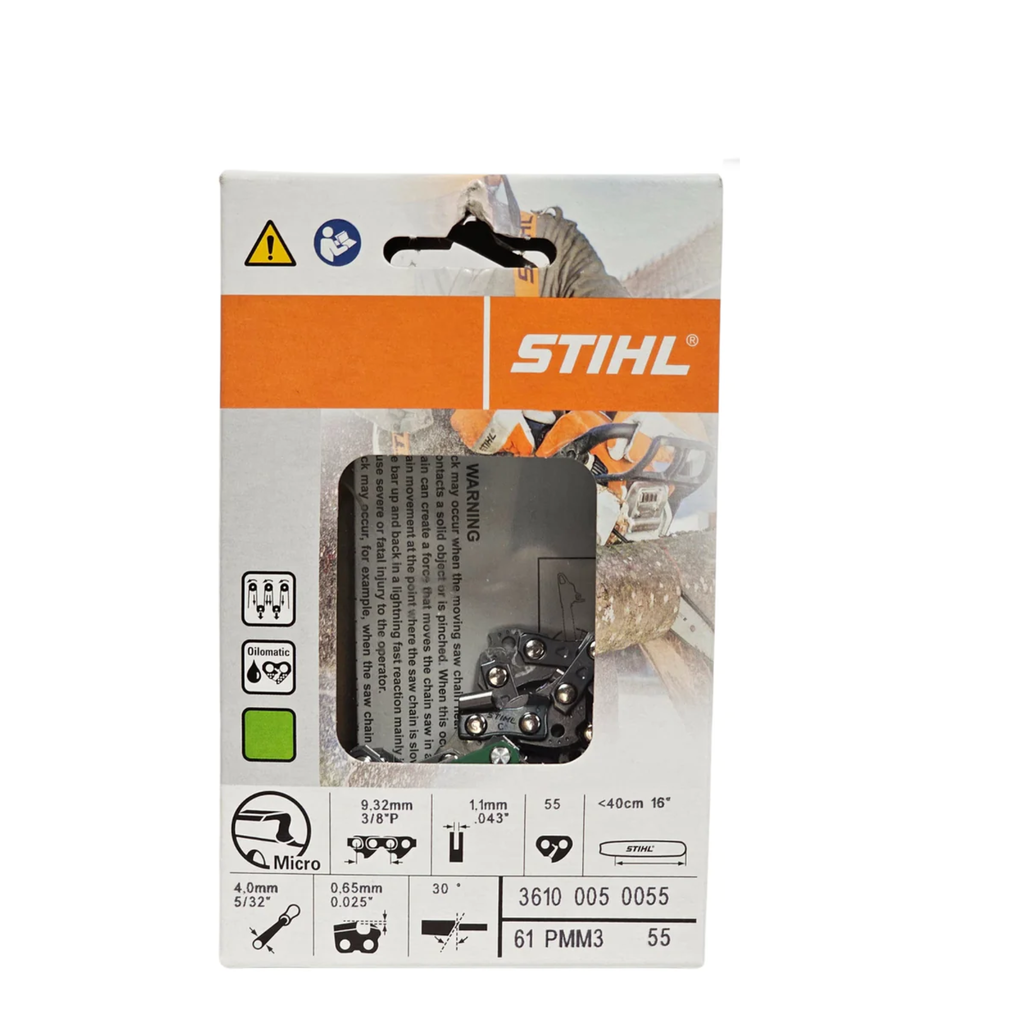 BULK || STIHL Oilomatic Picco Micro Mini 3 | 61 PMM3 55 | 16 in. | 55 Drive Links | Chainsaw Chain | 3610 005 0055