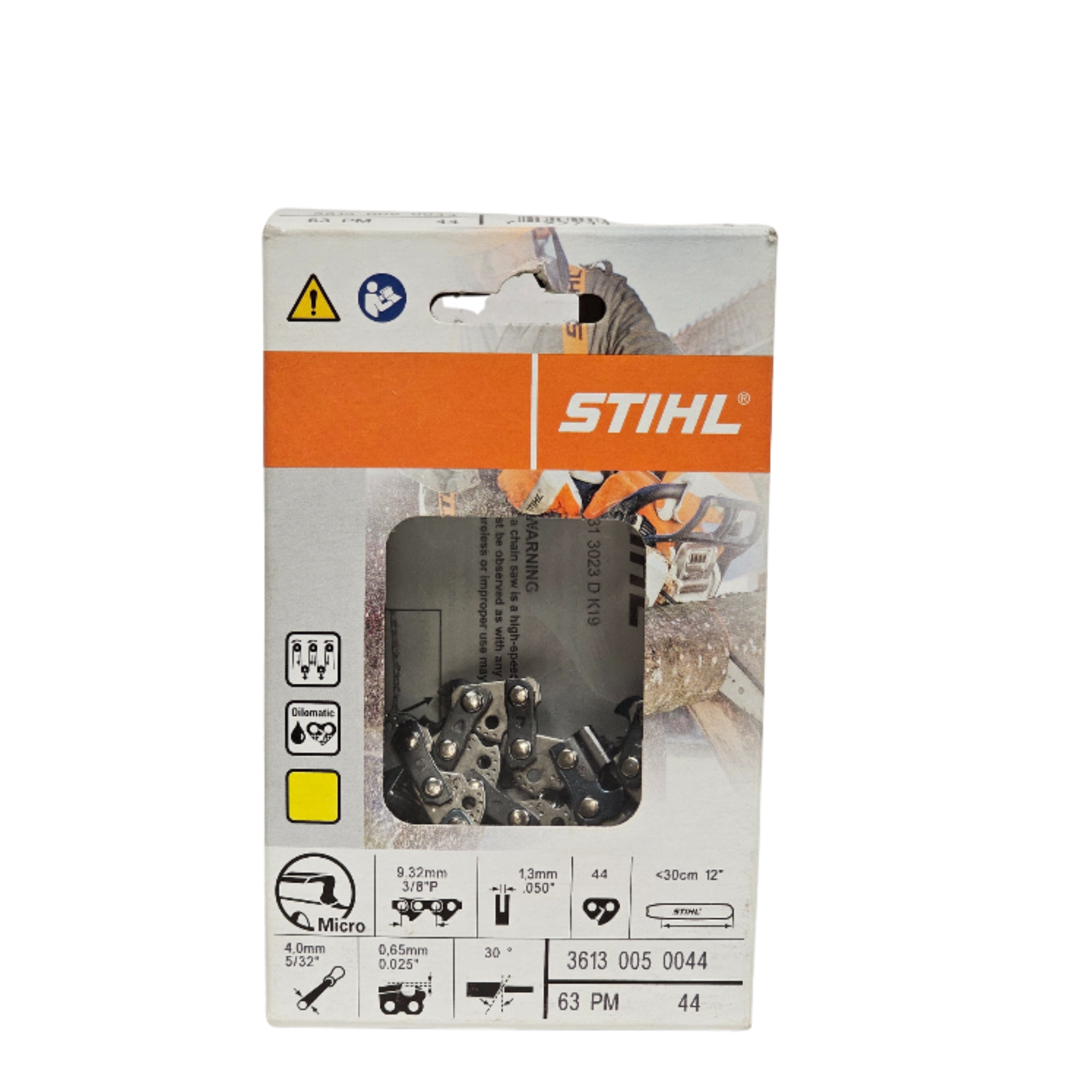 STIHL Oilomatic Picco Micro | 63 PM 44 | 12 in. | 44 Drive Links | Chainsaw Chain | 3613 005 0044