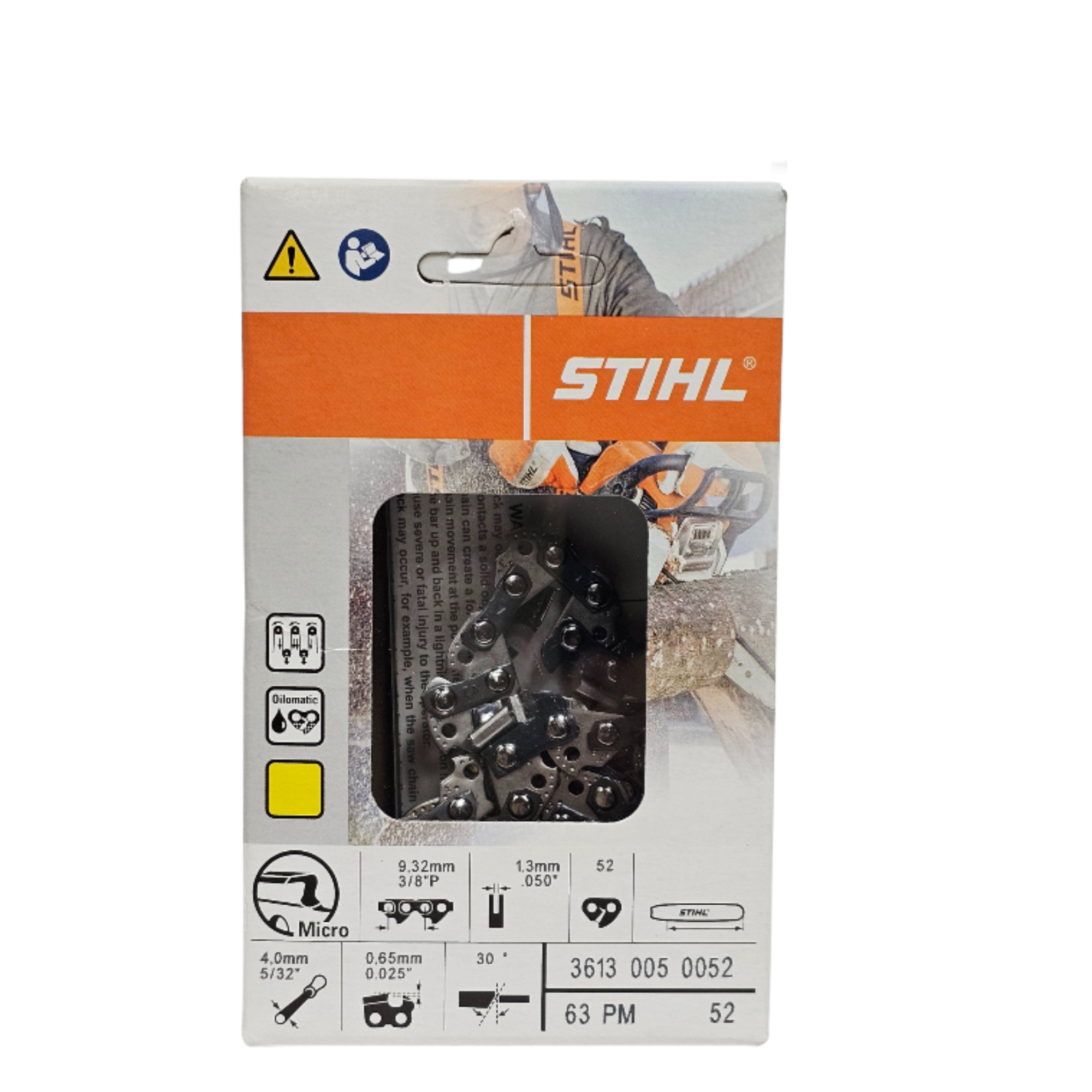 STIHL Oilomatic Picco Micro | 63 PM 52 | 52 Drive Links | Chainsaw Chain | 3613 005 0052