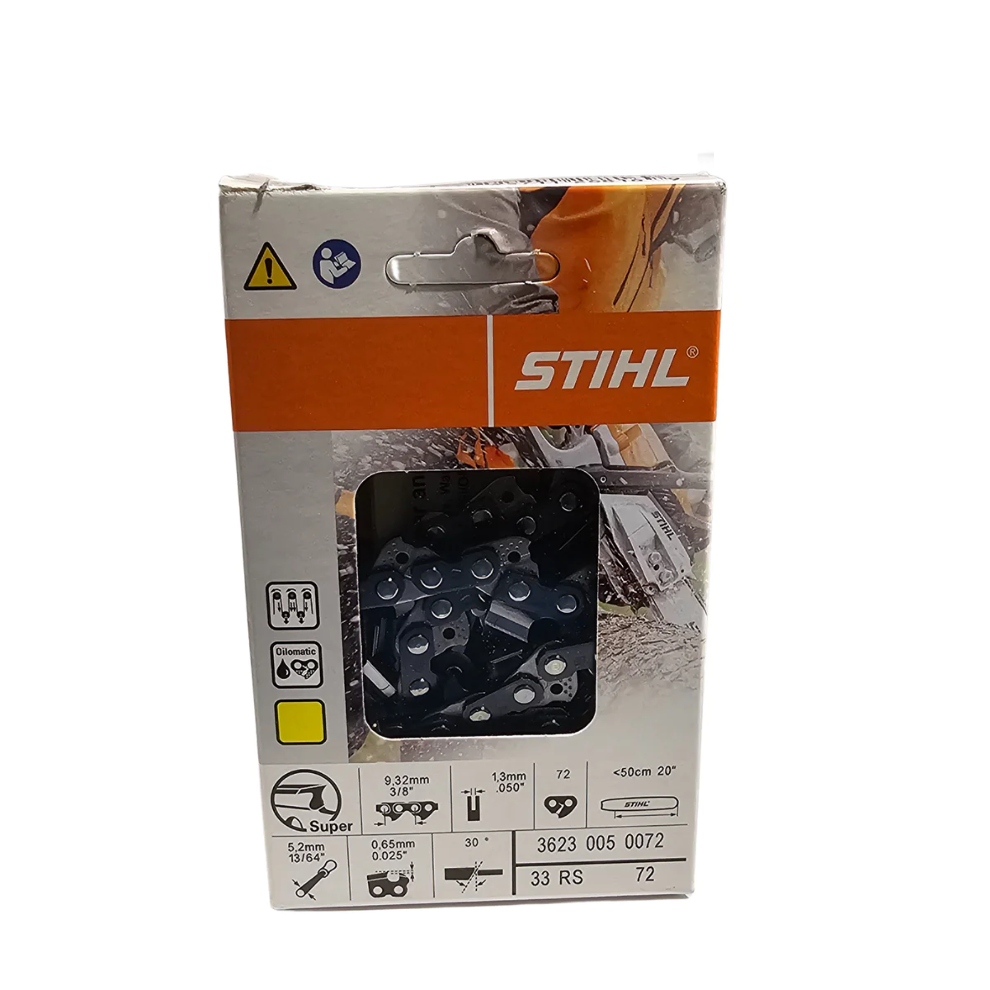 STIHL Oilomatic Rapid Super | 33 RS 72 | 20 in. | 72 Drive Links | Chainsaw Chain | 3623 005 0072