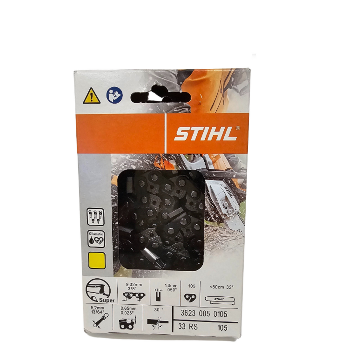 STIHL Oilomatic Rapid Super | 33 RS 105 | 32 in. | 105 Drive Links | Chainsaw Chain | 3623 005 0105 | Main Street Mower | Winter Garden | Clermont | Ocala