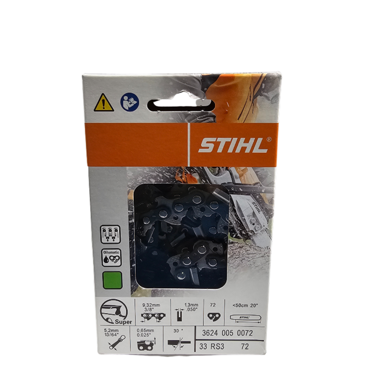 STIHL Oilomatic Rapid Super 3 | 33 RS3 72 | 20 in. | 72 Drive Links | Chainsaw Chain | 3624 005 0072 | Main Street Mower | Winter Garden | Clermont | Ocala