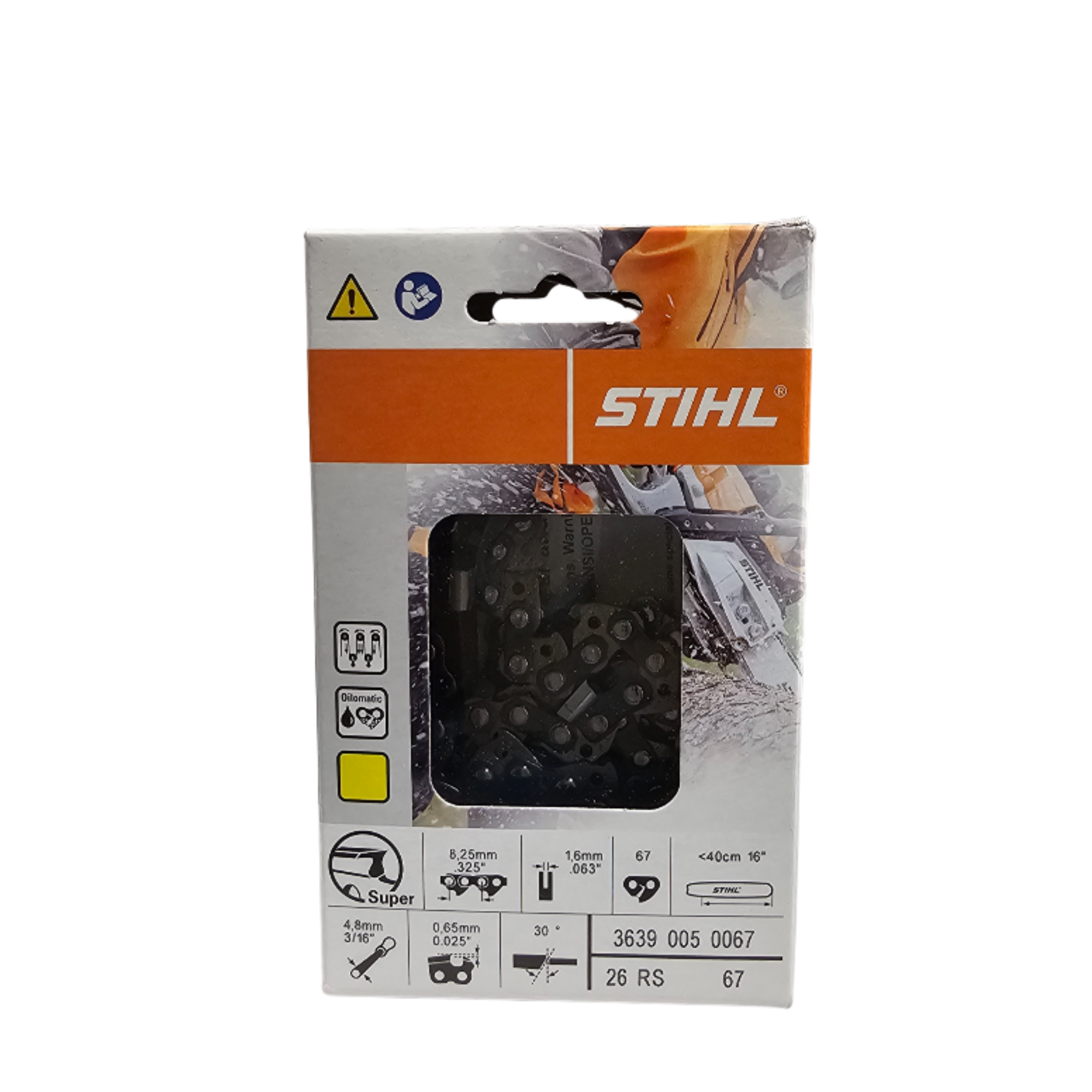 STIHL Oilomatic Rapid Super | 26 RS 67 | 16 in. | 67 Drive Links | Chainsaw Chain | 3639 005 0067