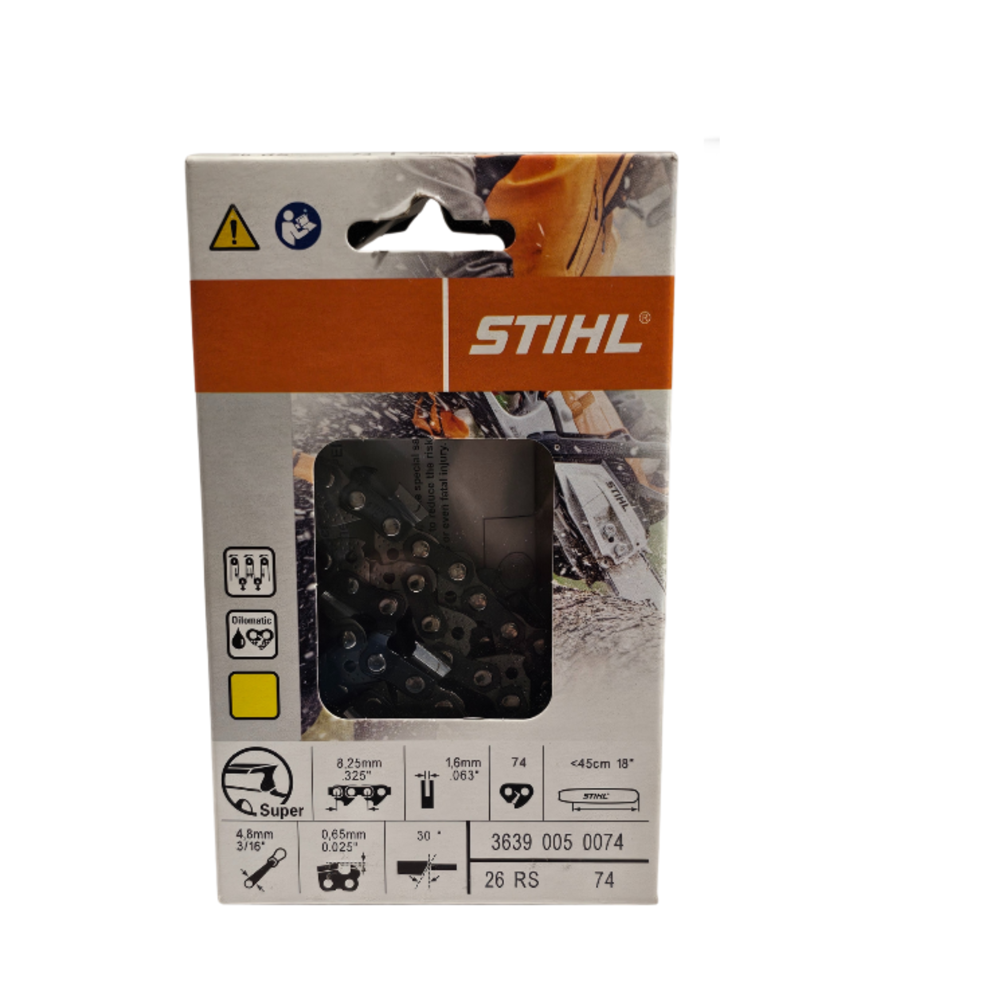 STIHL Oilomatic Rapid Super | 26 RS 74 | 18 in. | 74 Drive Links | Chainsaw Chain | 3639 005 0074