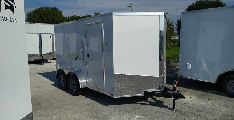 7X12 Spartan White Cargo Enclosed Trailer (7X12TA WHITE)
