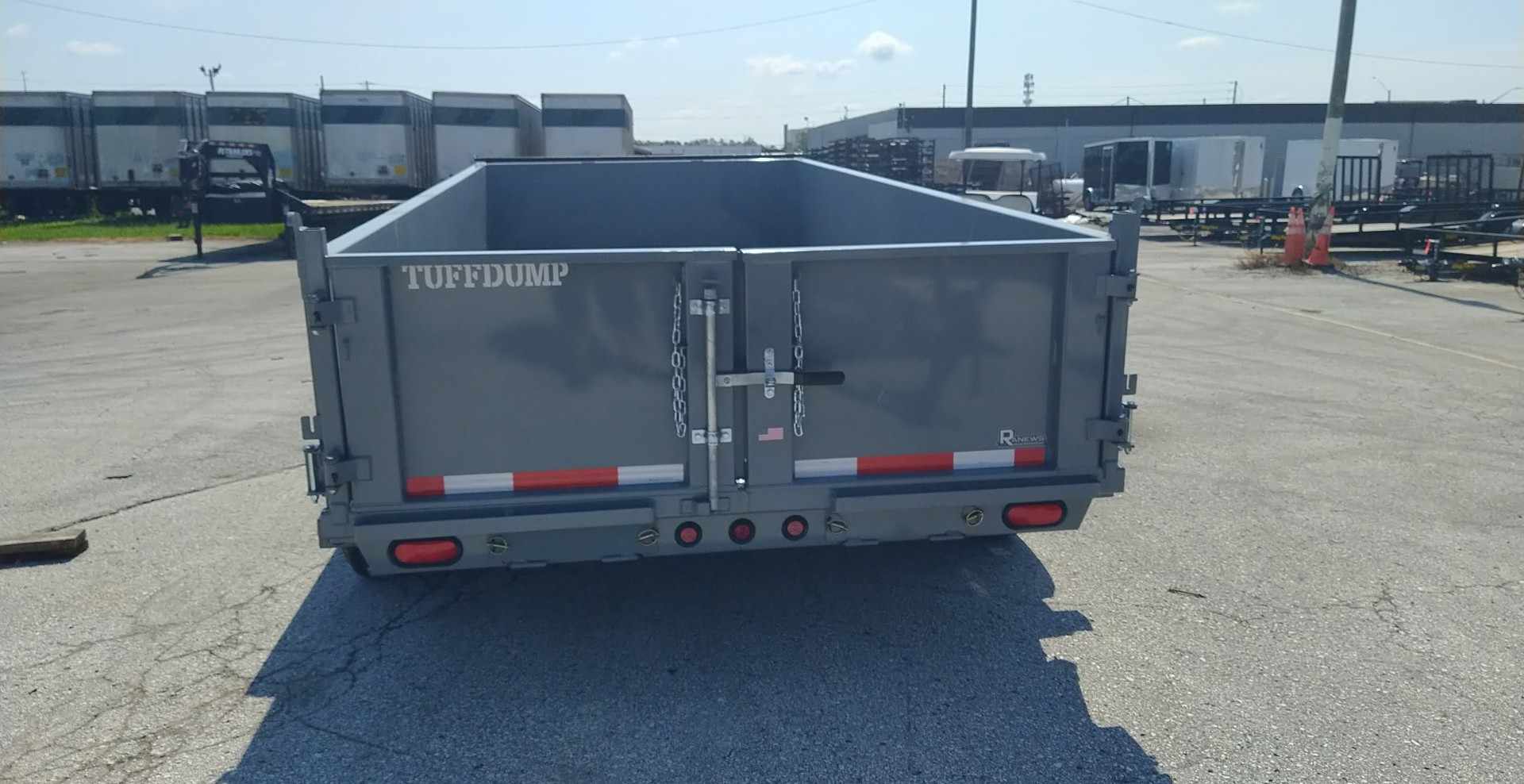 16 Foot Tuff Dump with Spreader Gate Gray Dump Trailer (TD-16S) (SOLD 9/13/23)