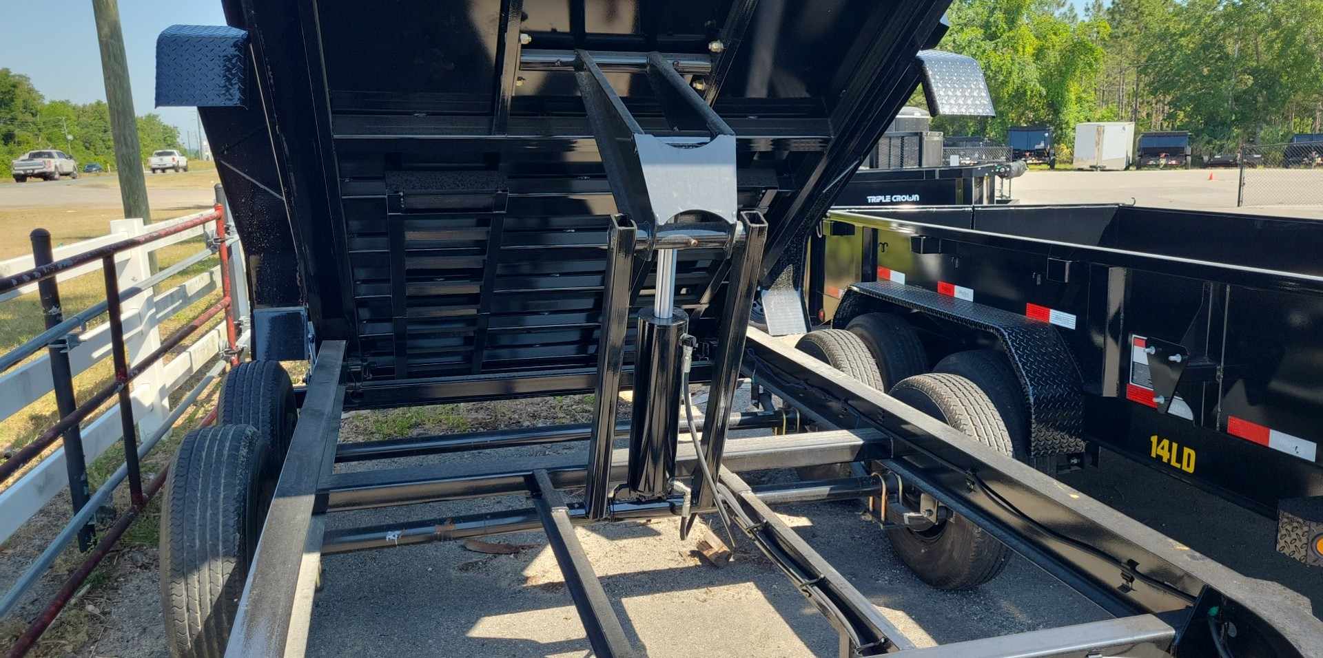 14 Foot Big Tex Heavy Duty Low Profile with Spreader Gate Black Dump Trailer (14LP-14BK6-P3) | Main Street Mower | Winter Garden | Clermont | Ocala