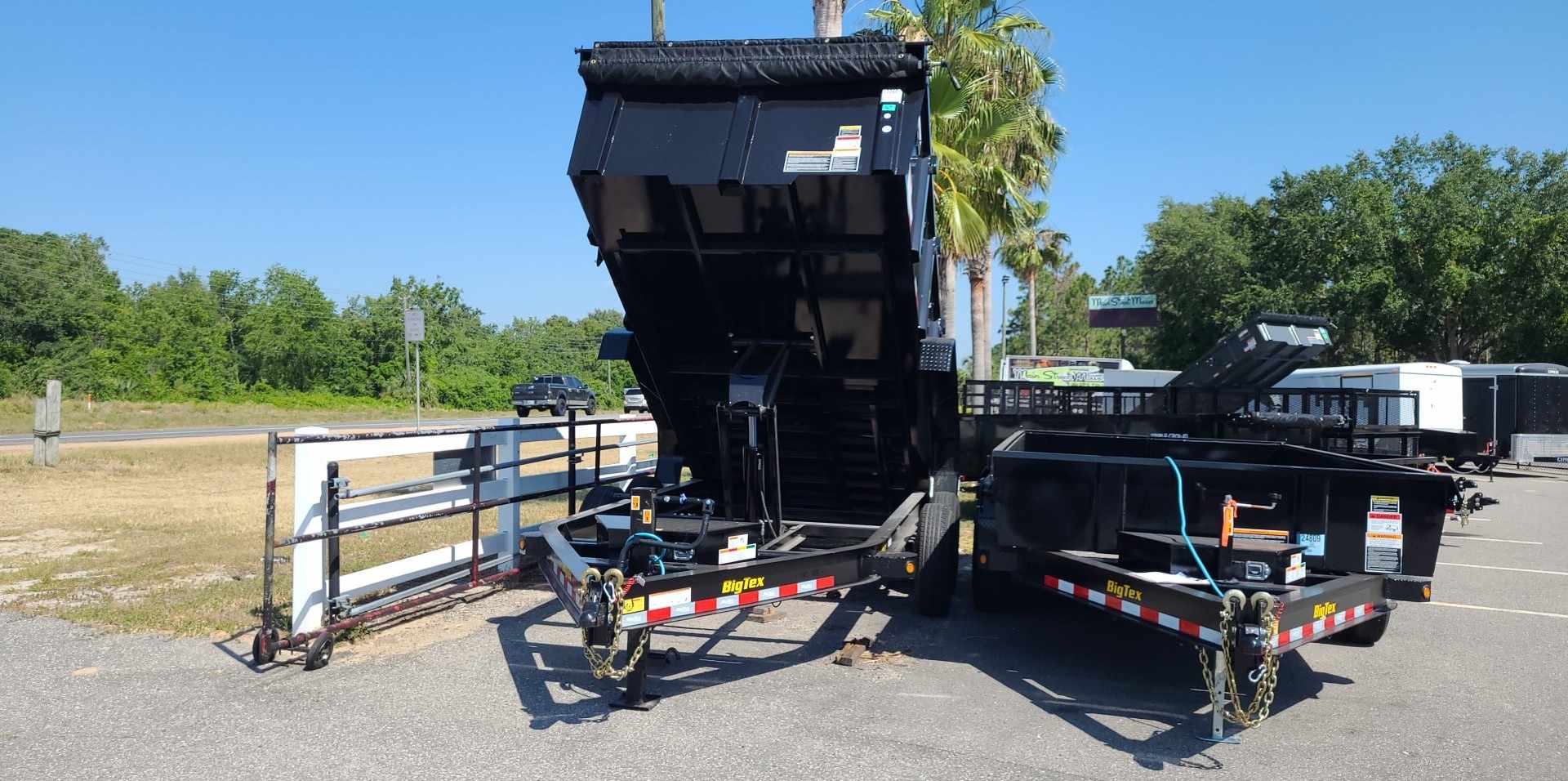 14 Foot Big Tex Heavy Duty Low Profile with Spreader Gate Black Dump Trailer (14LP-14BK6-P3)