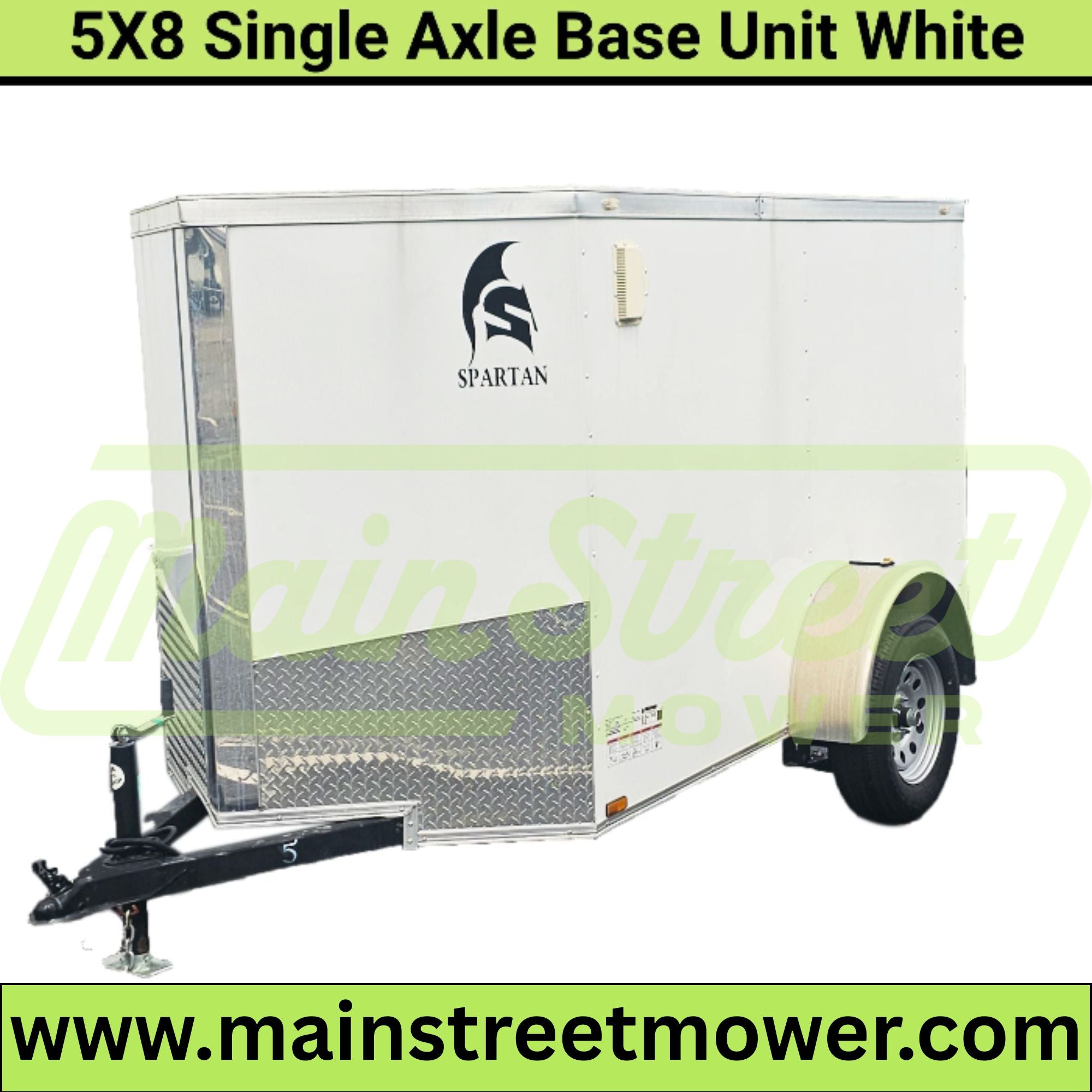 Spartan 5X8 Single Axle Cargo Trailer | White | SP5X8SA