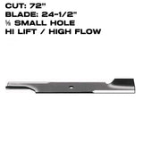 Rotary Blade | 24-1/2" X 5/8" |  Hi-Flow | Bad Boy / Husqvarna / Scag | 72" Deck | 6026