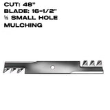 Rotary Copperhead Blade | 16-1/2" X 5/8" | Mulching | Bad Boy / Hustler | 48" Deck | 6300