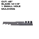 Rotary Copperhead Blade | 14-1/2" X 5/8" | Mulching | Dixie Chopper | 42" Deck | 6316