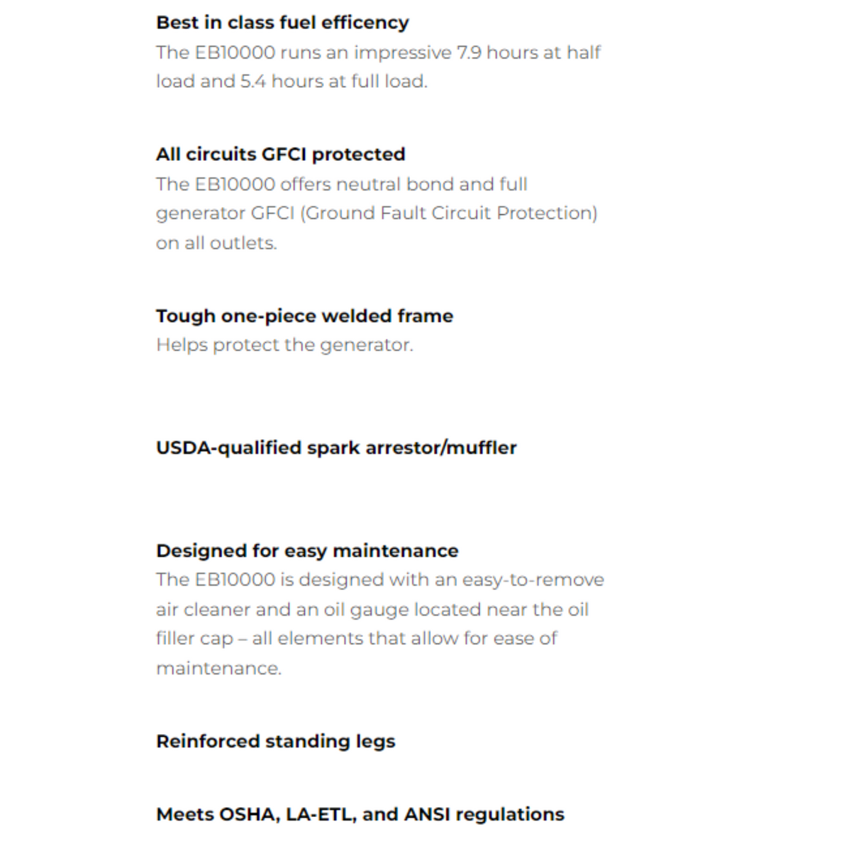 Honda EB10000AN 10000 watt 120/240V Industrial Generator with CO-MINDER™ | Main Street Mower | Winter Garden | Clermont | Ocala