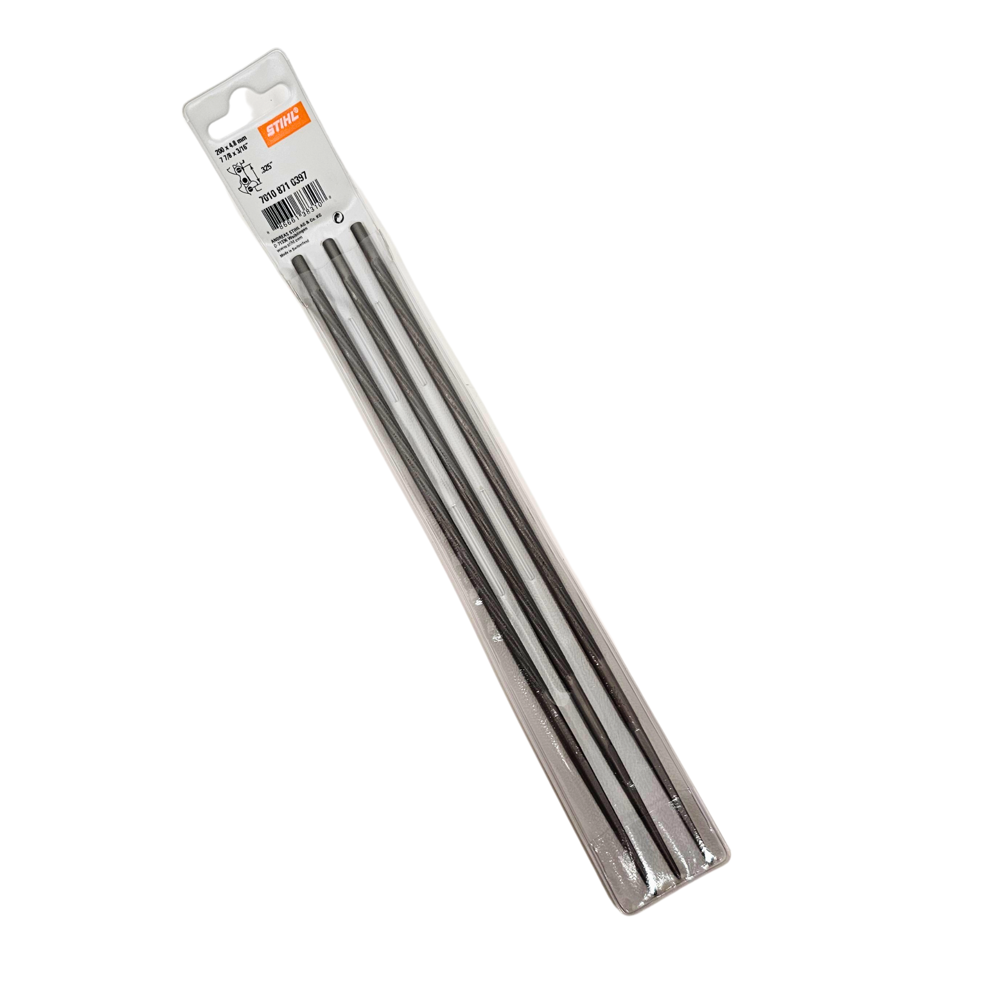 STIHL 3/16" Swiss File Chain Saw File 3 pk | 7010 871 0397 | Main Street Mower | Winter Garden | Clermont | Ocala