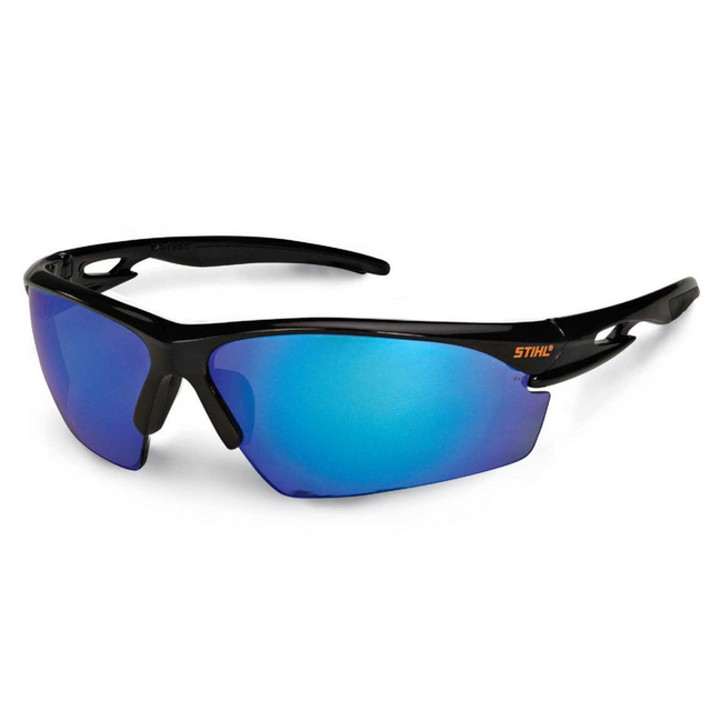 STIHL Black Work Glasses | Blue Mirror Lens | 7010 884 0378 | Main Street Mower | Winter Garden | Clermont | Ocala