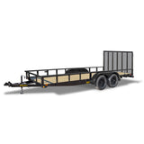 Big Tex Utility Trailer | 16FT | Tandem Axle | Pipe Top | 70PI-16R1A-4PBK
