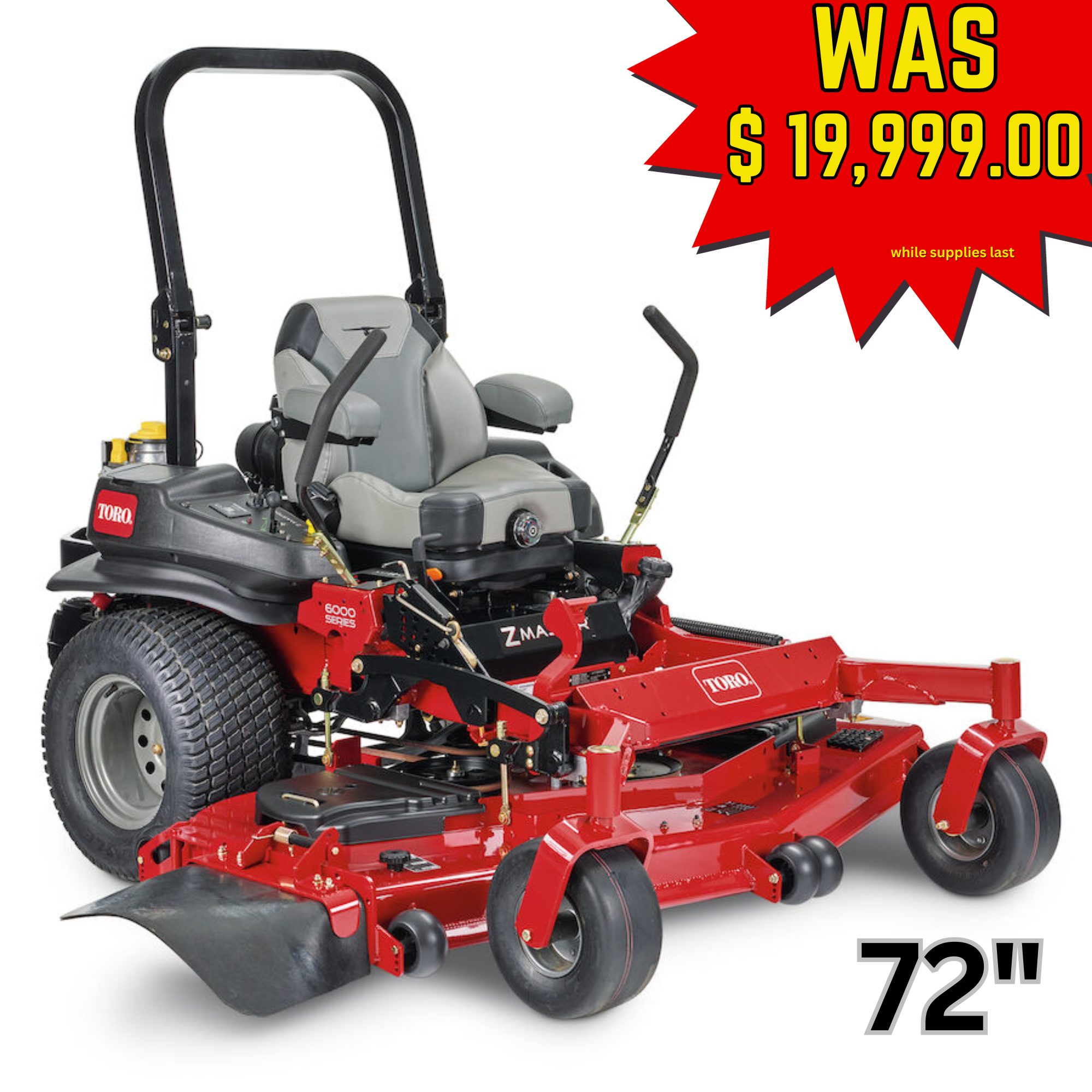 Toro Z-Master 6000 Series 72" Deck  37 hp Vanguard EFI 993cc Zero Turn Mower | 72982