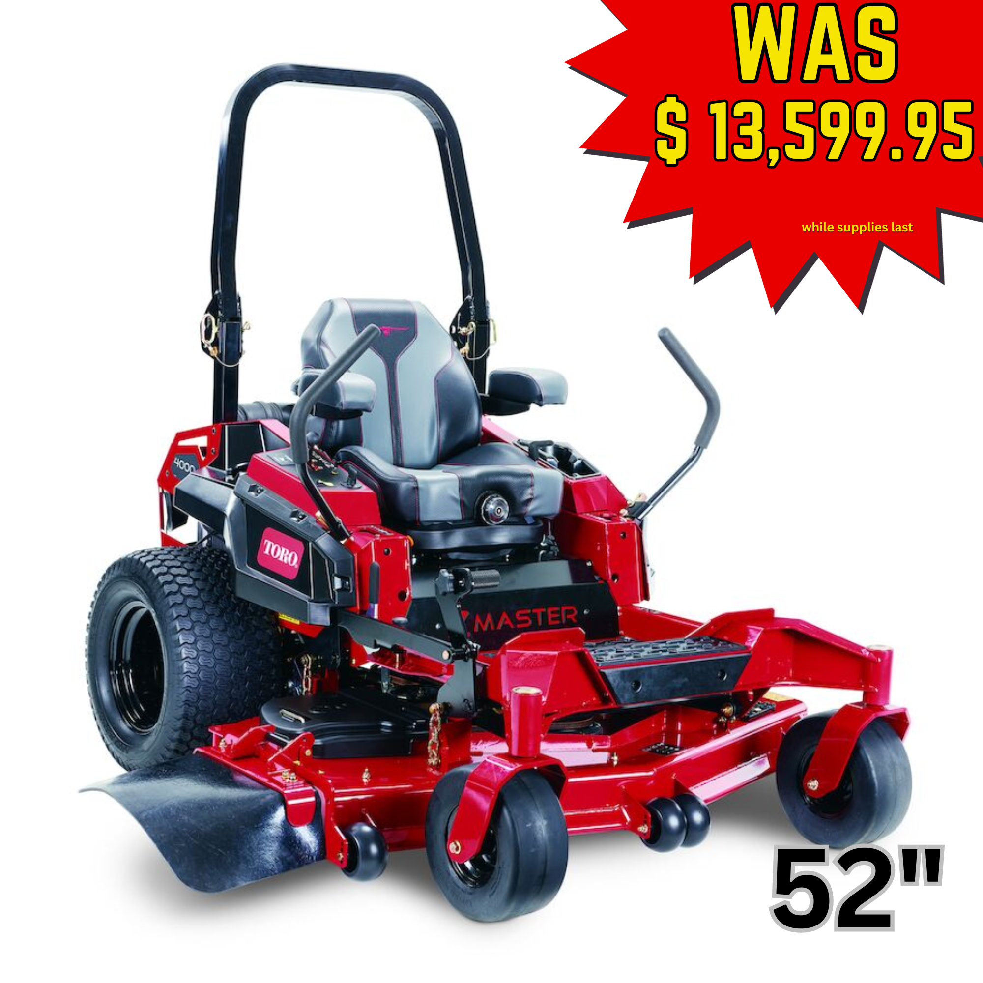 Toro Z-Master 4000 Voodoo MyRIDE HDX (52") 31HP Kawasaki Zero Turn Mower | 74052