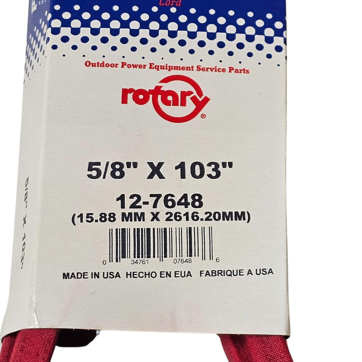 Rotary Aramid Belt  5/8" X 103" | 7648 | Main Street Mower | Winter Garden | Clermont | Ocala