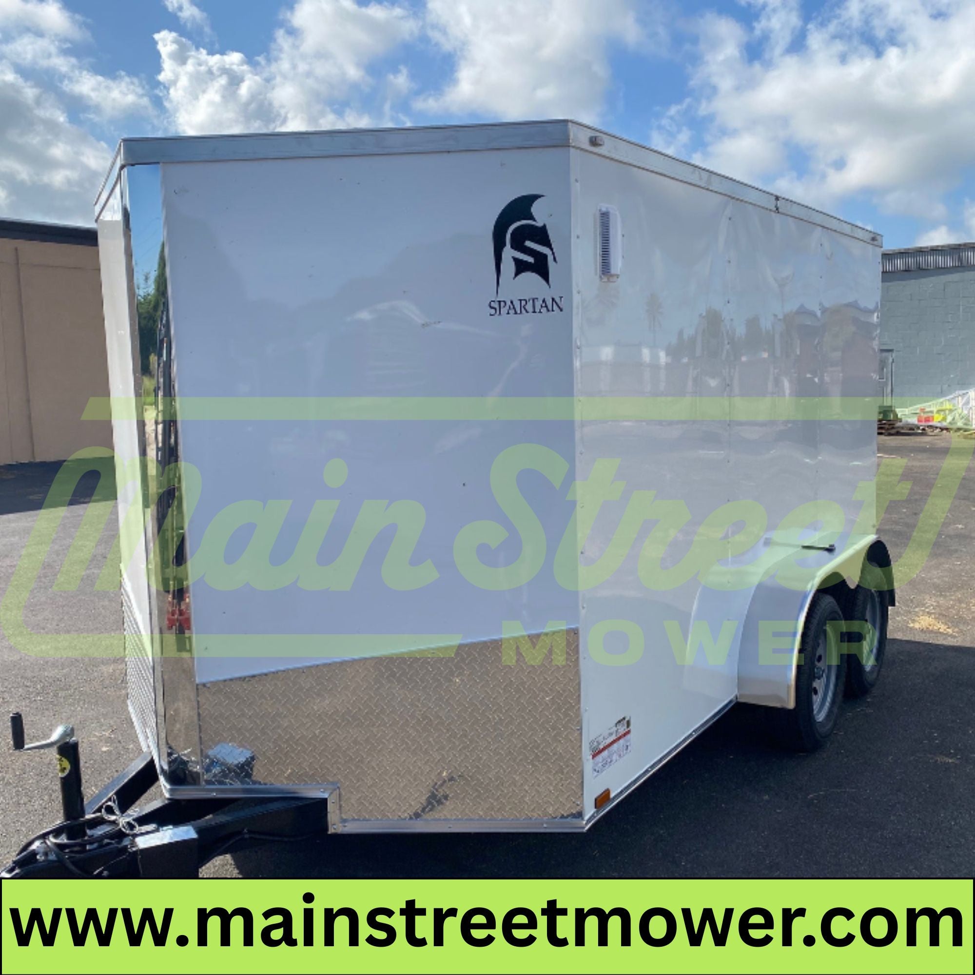 Spartan 7X12 Enclosed Cargo Tandem Axle Trailer | White | SP7X12TA