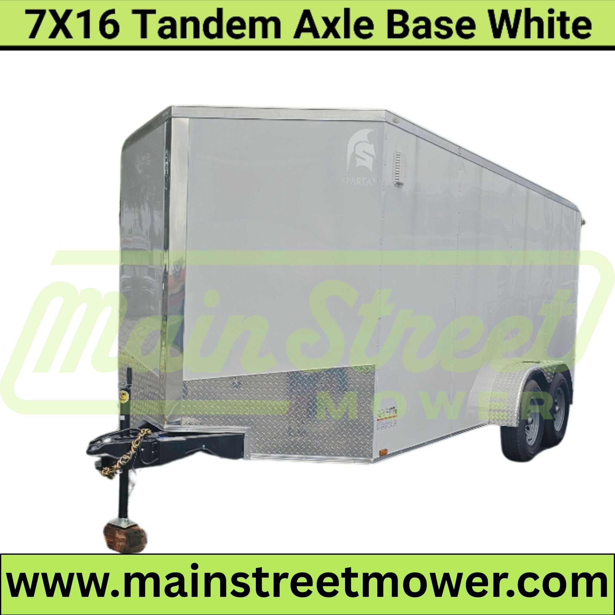 Spartan 7X16 Tandem Axle Cargo Trailer | White | SP7X16TA