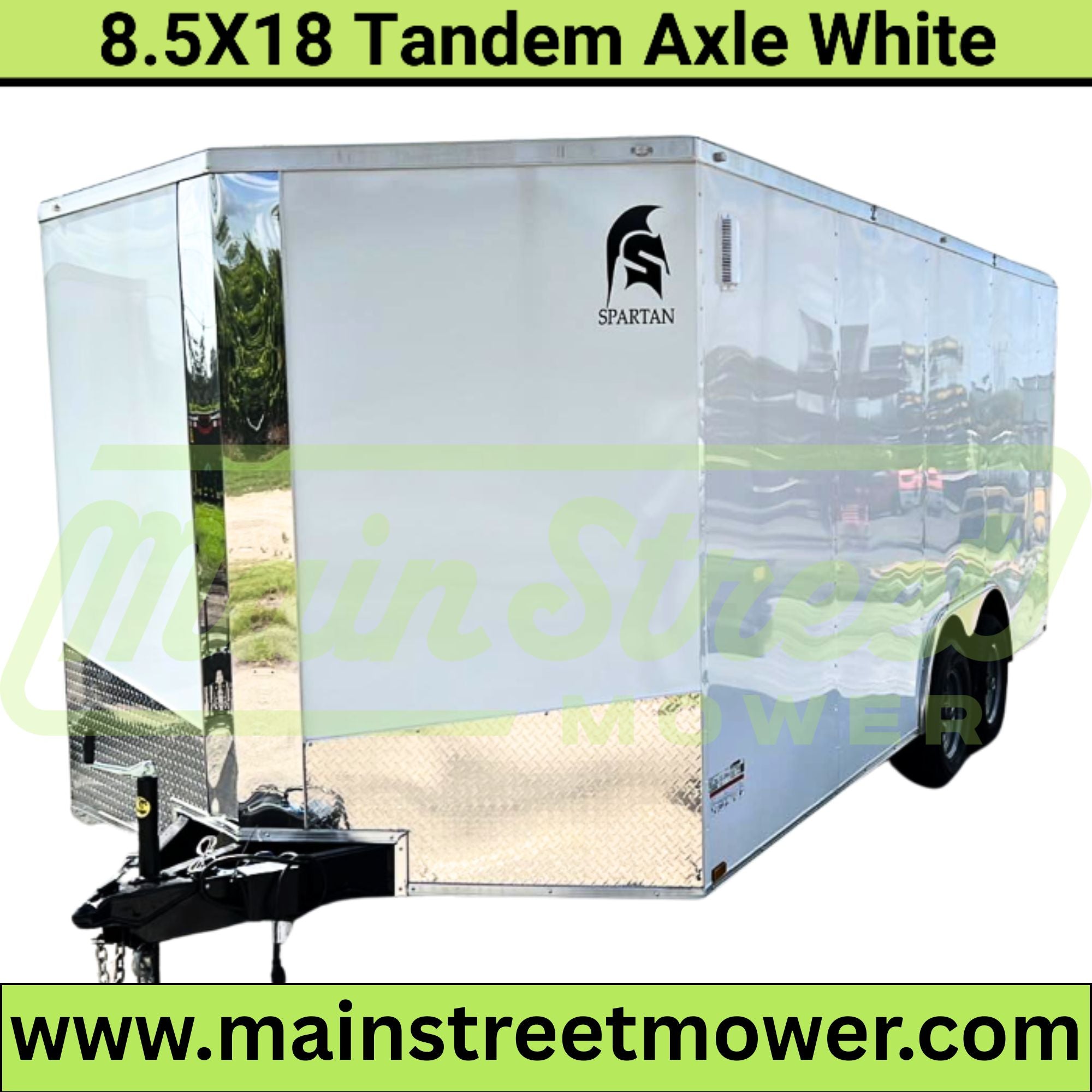 Spartan 8.5X18 Tandem Axle Enclosed Cargo Trailer | White | SP8.5X18TA