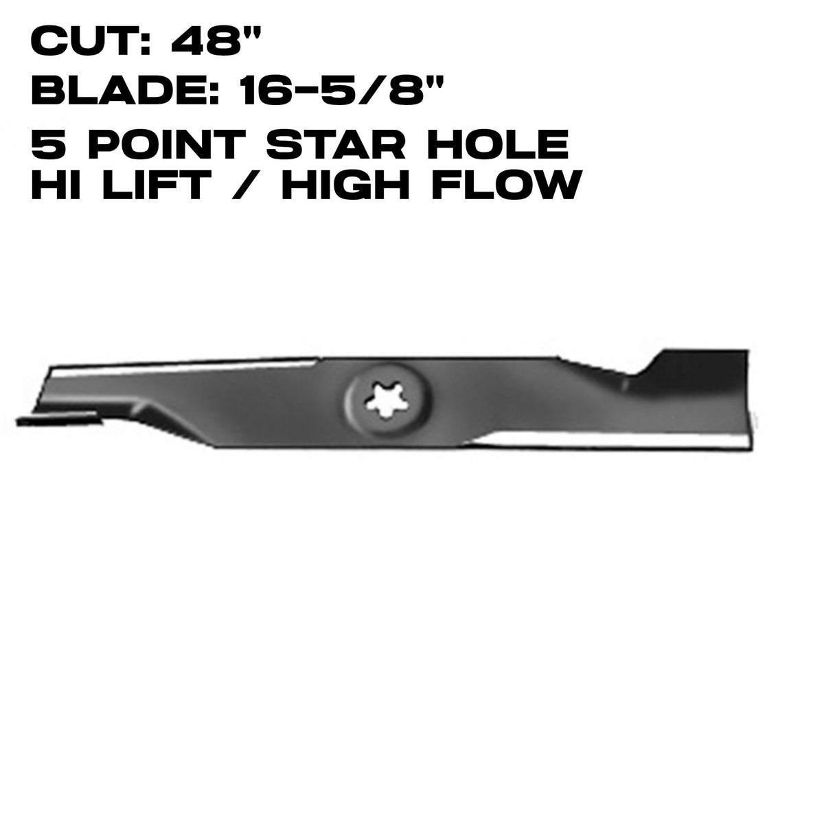 Rotary 16-5/8" X 5 Point Star | Hi-Flow| 48" Deck | AYP / HUSQVARNA | 9907