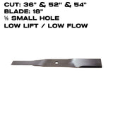 Rotary Blade | 18" X 5/8" | Sand / Low Flow | Ferris | 36" & 52" & 54" Deck | 9968