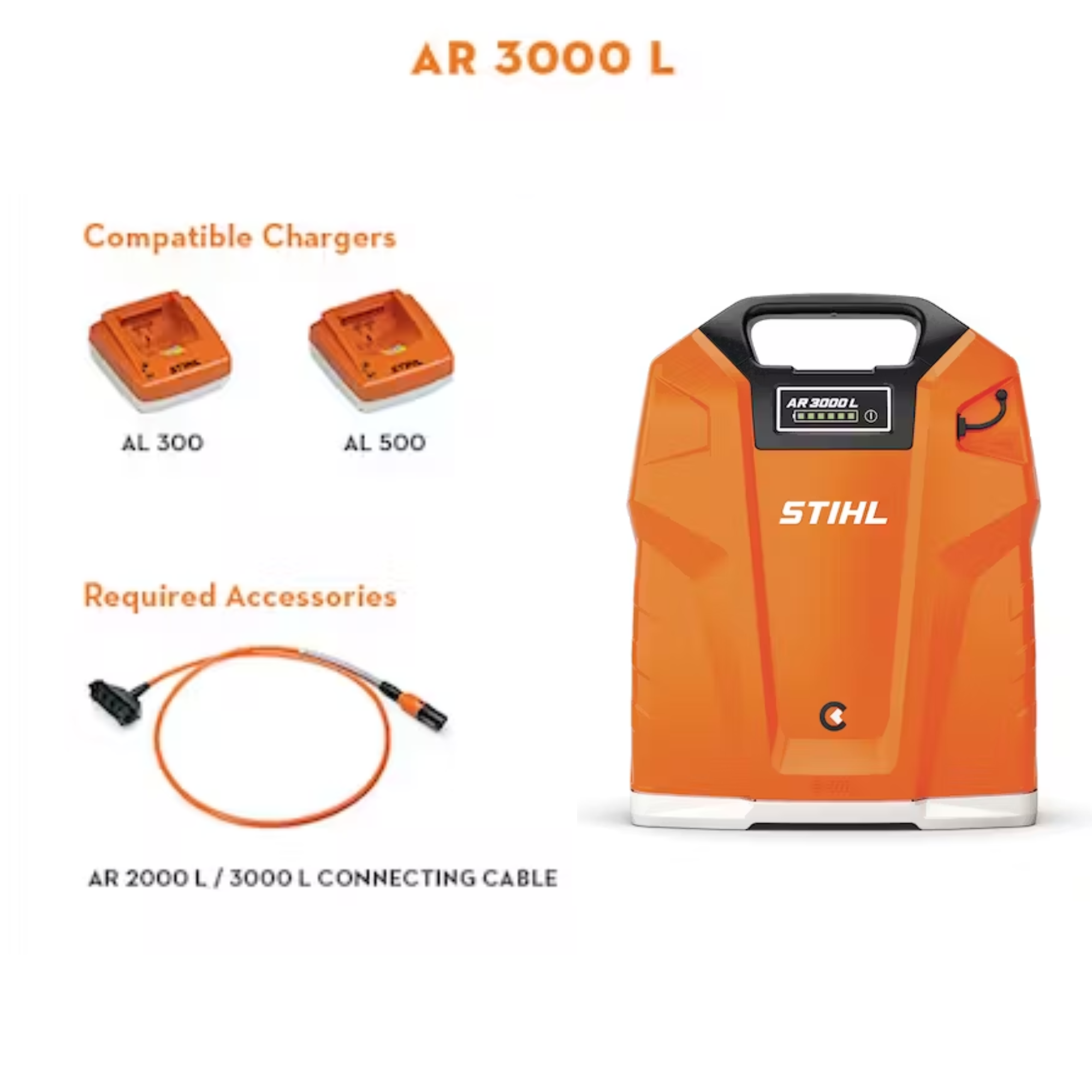 STIHL AR 3000 L Lithium Ion Backpack Battery