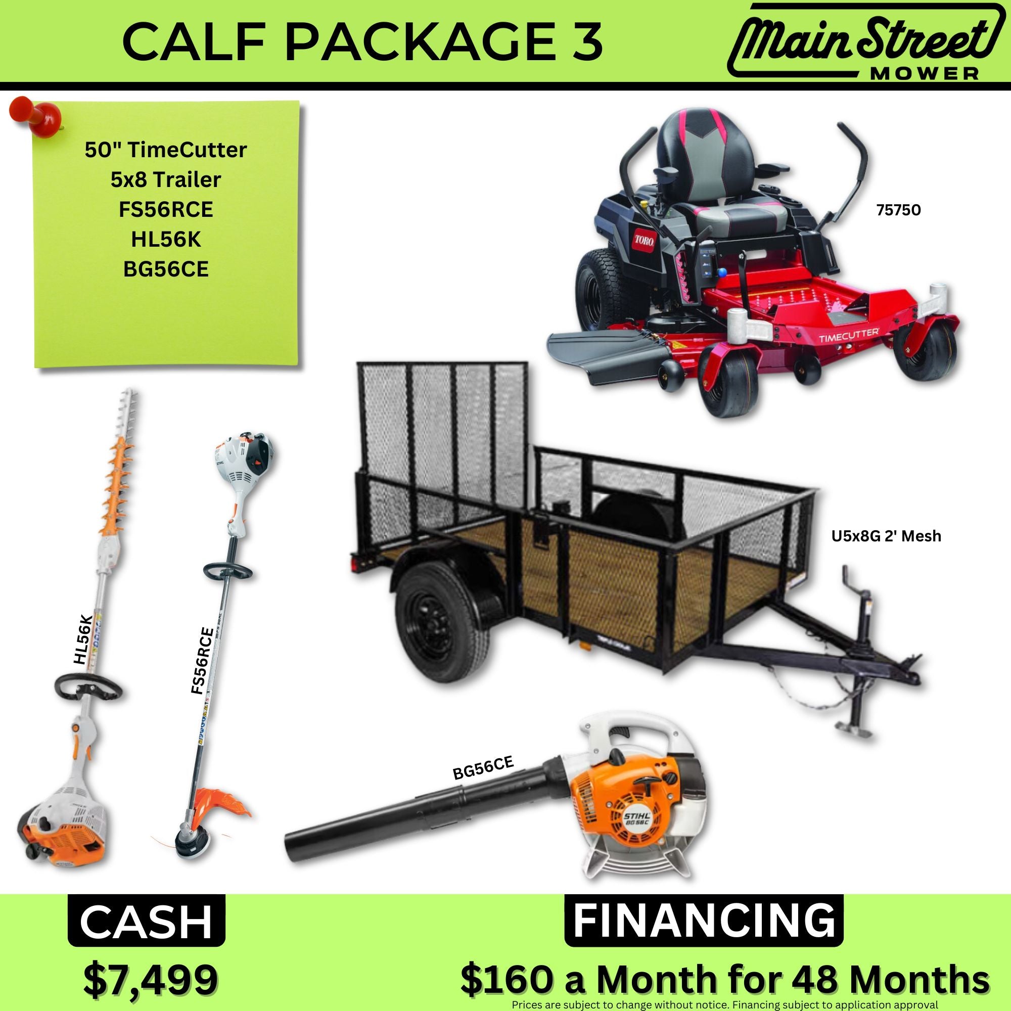 Calf Package 3 |Mower|Trailer|Trimmer|Hedge Trimmer|Blower | Main Street Mower | Winter Garden | Clermont | Ocala