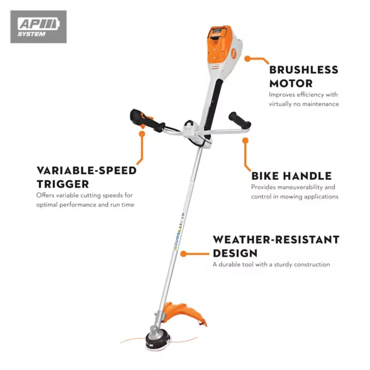 STIHL FSA 200  Battery Powered String Trimmer | Bike Handle | Tool Only