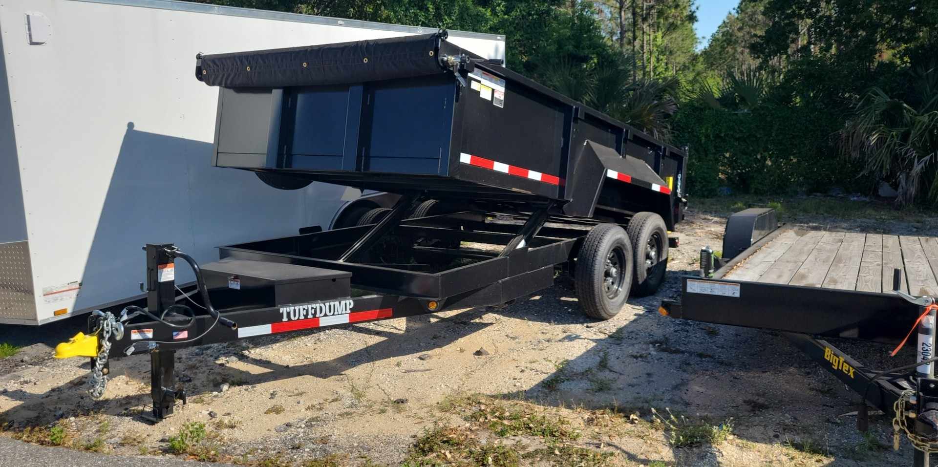 14 Foot Tuff Dump with Spreader Gate Gray Dump Trailer (TD-14S)