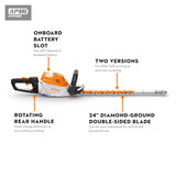 STIHL HSA 140 T Hedge trimmer 24" Set