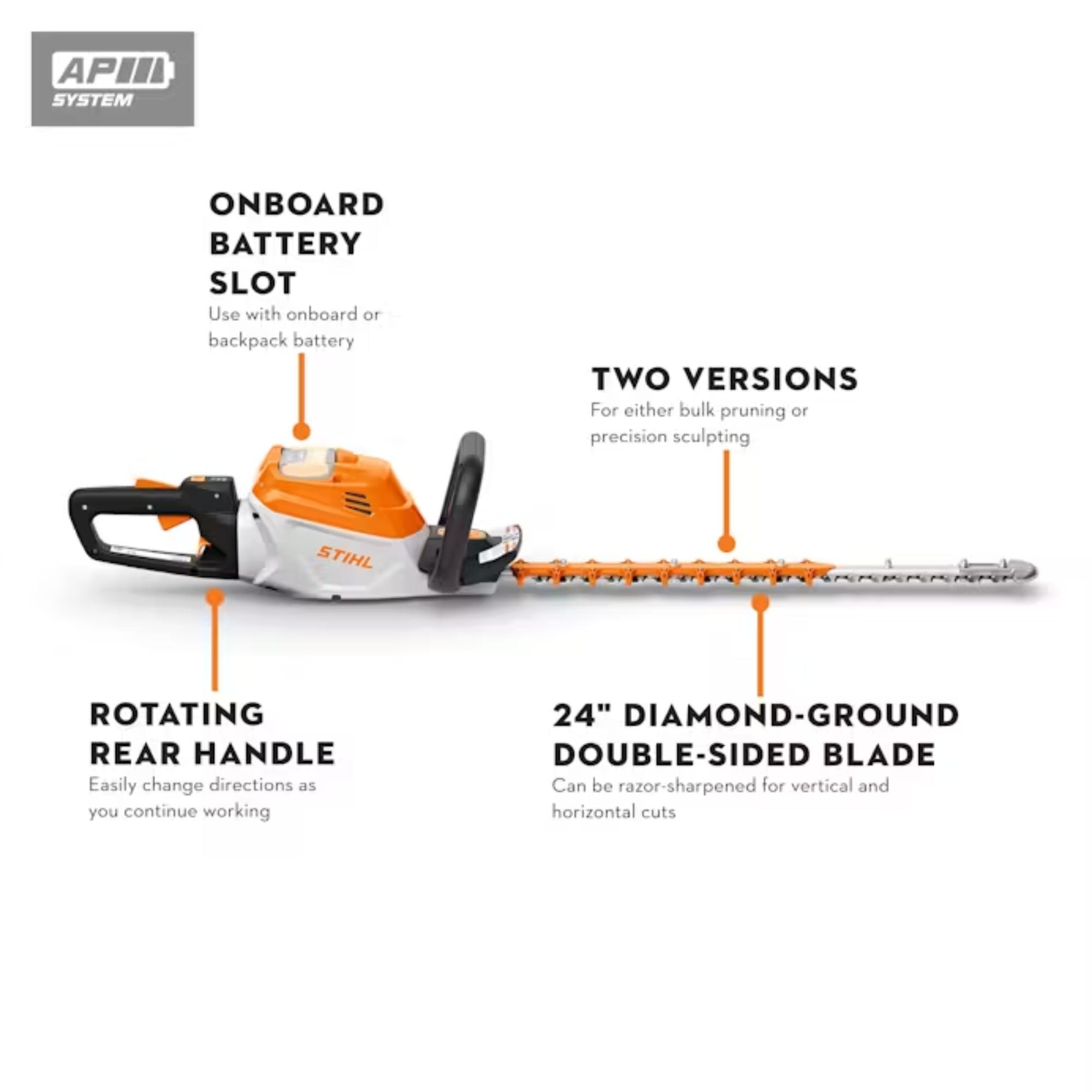 STIHL HSA 140 T Hedge trimmer 24" Set
